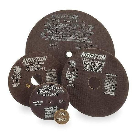 Abrasive Cut-Off Wheel, Type 1, 7 in Dia, 0.0313 in Thick, 1 1/4 in Arbor Hole Size, Aluminum Oxide