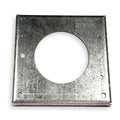 Box Cover, Square Box Type, 1 Gang, Galvanized Steel, Single Receptacle Cover Type