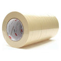 Masking Tape, 18 mm W x 55 m L, 5.2 mil Thick, Tan, Rubber Adhesive, 48 PK