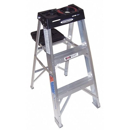 3 ft Aluminum Stepladder, 300 lb Capacity
