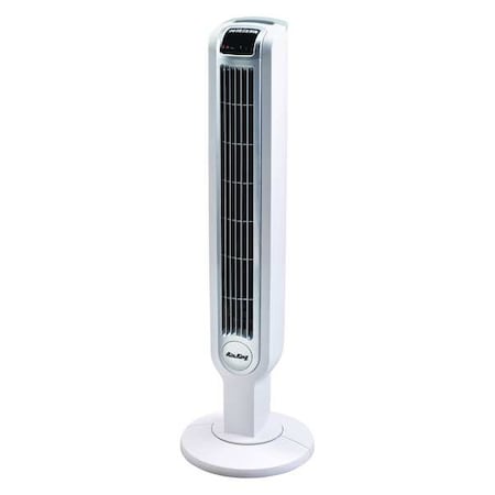 3-1/2" Blade Dia Tower Fan, Oscillating, 3 Speeds, 120VAC, Remote Control