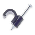 Mounting Clip, 1/4 In Tubng, Blk, Vnyl, PK10