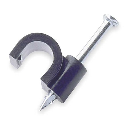 Mounting Clip, 1/4 In Tubng, Blk, Vnyl, PK10