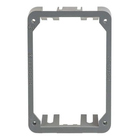 Adapter Collar, 1 Gang, Rectangular, Thermoplastic