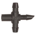 Tee, 1/4 In. Tubing, Black, Plastic, PK10
