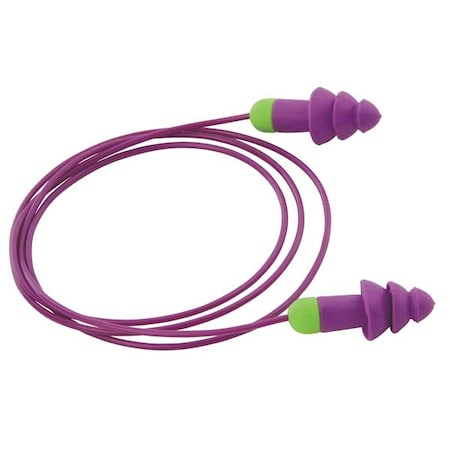 Rockets Reusable Corded Earplugs, Flanged, NRR 27 dB, with Carrying Case, M, 50PK