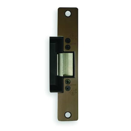 Electric Door Strike, Steel, Dark Bronze, For Use With: Cylindrical Locksets with Deadlatches