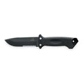 Fixed Blade Knife, Black SS, 4 7/8 In