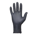9700PF, Disposable Gloves, 6 mil Palm, Nitrile, Rolled Cuff, Powder-Free, M (8), 50 PK, Black