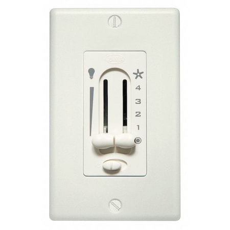 Fan Speed and Light Control,White,Wall