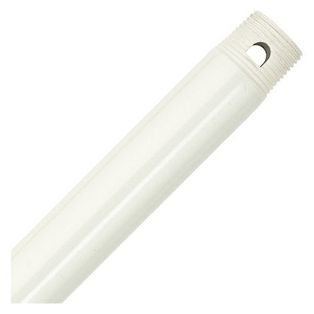 FanDownrod, White, Steel, 3/4inDia, 18inL