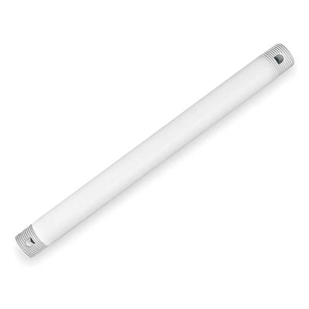 FanDownrod, White, Steel, 3/4inDia, 12inL