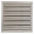 24 in 27"H-W 5.75"L Alu Wall Exhaust Shutter, 24-1/2 in x 24-1/2 in, Aluminum
