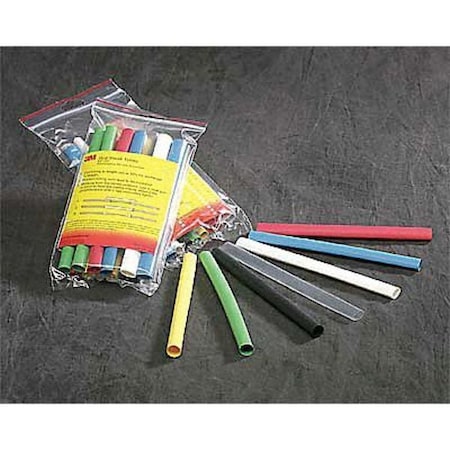 Heat Shrink Tube, Thin Wall, 2:1 I.D. Shrink Ratio, 1 in I.D. Before Shrinking, White, 4 ft, 12 PK