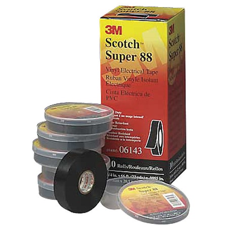 ElectricalTape, Black, 36ydL, 3/4inW, PK48