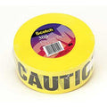 Barricade Tape, Polyethylene, No Pattern, Yellow, 3 in W., 300 ft. L., 2 mil Thickness, 16 PK