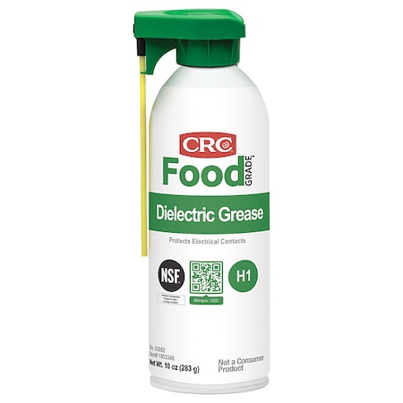 Dielectric Grease, 10 oz, Aerosol Can, H1 Food Grade, Clear