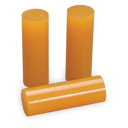 Hot Melt Adhesive, Clear, 1/2 in Dia, 12 in L, 50 sec Begins to Harden, 143 PK