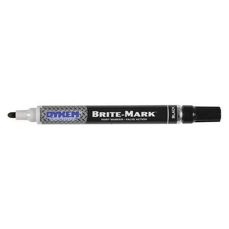 Permanent Paint Marker, Fiber, Medium Tip Size, Black