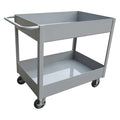 Utility Cart with Deep Lipped Metal Shelves, Steel, 1,200 lb Load Capacity, 2 Shelves, 36 in L