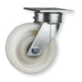 Plate Caster, Rigid, Nylon, 8 in., 2200 lb.