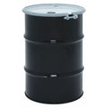 Open Head Transport Drum, Steel, 30 gal, Unlined, Black