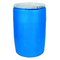 Open Head Transport Drum, Polyethylene, 55 gal, Unlined, Blue