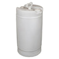 Closed Head Transport Drum, Polyethylene, 15 gal, Unlined, Translucent White
