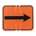 Traffic Cone Sign, 10 1/2 in H, 12 3/4 in W, 03-550-2WA