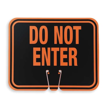 Traffic Cone Sign, 10 3/8 in H, 12 3/4 in W, 03-550-DNEG
