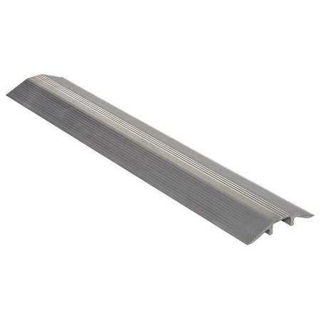 Cable Ramp, 1-1/2 in H, 4 ft L, 9-1/8 in W, 1 Channel, Aluminum, Silver