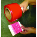 Stretch Wrap, 3" W x 1000 ft. L, 80 ga, Cast Style, Red, Standard Duty