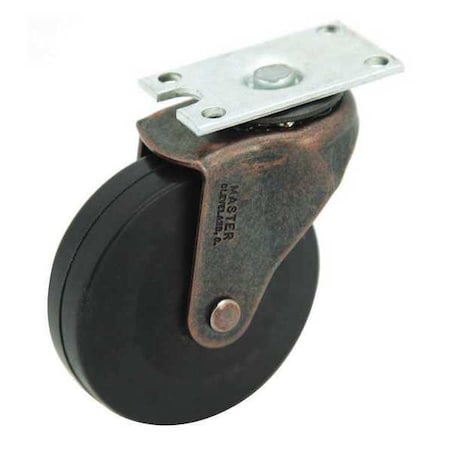 Swivel Plate Cstr, Rubber, 2-1/2 in, 75 lb.