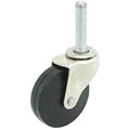 Swivel Stem Caster, Rubber, 2-1/2 in, 75 lb