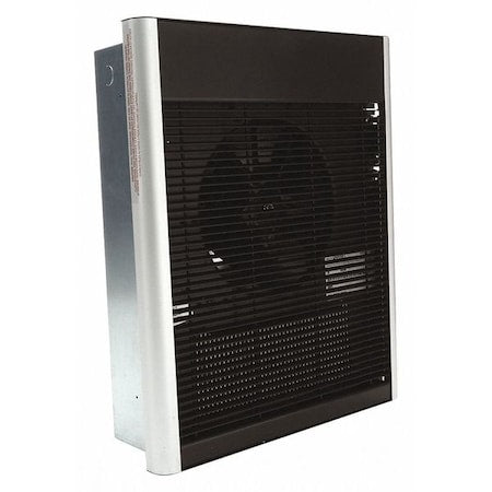 Recessed Electric Wall-Mount Heater, Recessed or Surface, 3000/1500 W, 277V AC, Bronze