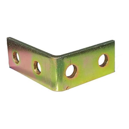 Channel Angle Bracket, Gold, Width: 4 1/8 in