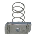 Channel Spring Nut, 1/4 In, Silver, PK25