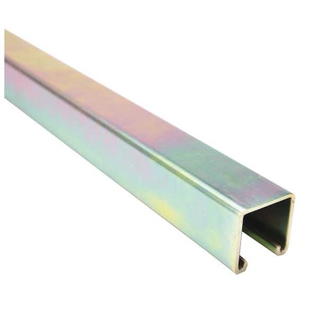 Single Channel Strut, Solid, Steel, Zinc-Plated, None Hole Size, Silver