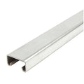 Single Channel Strut, Solid, 304 Stainless Steel, Polished, None Hole Size, Silver