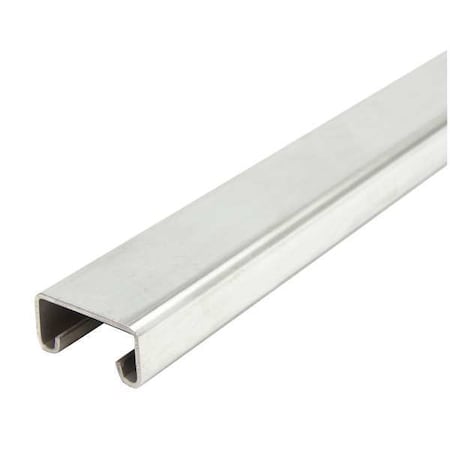 Single Channel Strut, Solid, 304 Stainless Steel, Polished, None Hole Size, Silver