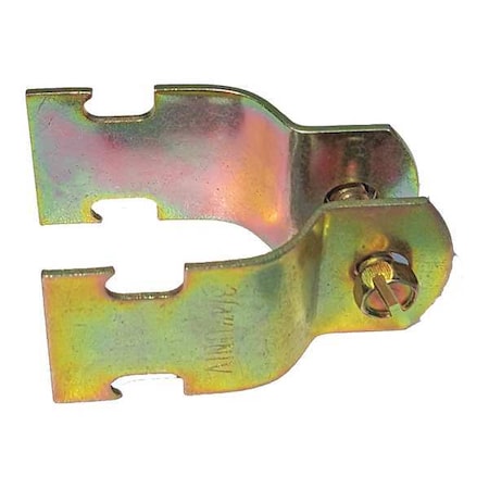 Channel Pipe Clamp, 1-1/2 In, Gold, PK10