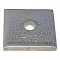 Channel Washer, 3/8 In, Silver, PK25