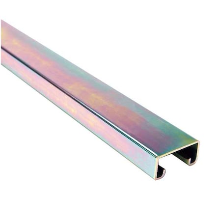 Single Channel Strut, Solid, Steel, Zinc-Plated, None Hole Size, Silver