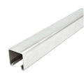 Single Channel Strut, Solid, 304 Stainless Steel, Polished, None Hole Size, Silver
