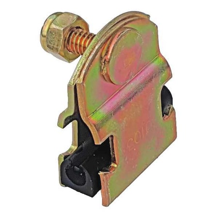 Channel Pipe Clamp, 1/4 In, Gold