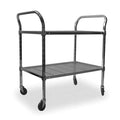 Wire Cart, 2 Shelf, 48x24x39, Zinc