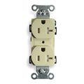 Straight Blade Receptacle, 5-20R, 20 A, 125V AC, 2 Pole, 3 Wire, Flush Mount, Grounded
