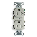 Straight Blade Receptacle, 5-20R, 20 A, 125V AC, 2 Pole, 3 Wire, Flush Mount, Grounded