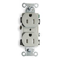 Duplex Straight Blade Receptacle, 5-15R, 15 A, 125V AC, 2 Pole, 3 Wire, Flush Mount, Grounded