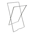 Hamper Stand, 30 in H x 16 in L x 15 in W, Steel, Silver